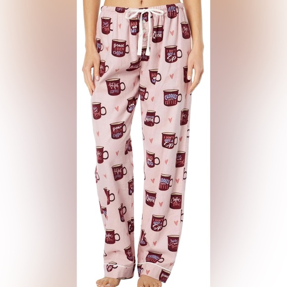 NWT PJ Salvage Flannel Cozy Cup Pink Pajama Pants Size Large - Picture 1 of 15